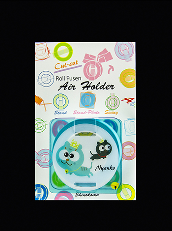 ロール付箋用カットホルダー　12ミリ巾　8M巻　そら色