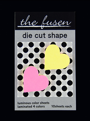 付箋紙ダイカット　蛍光ハート　小A2P