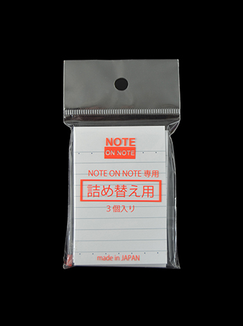 NoteOnNote詰替え 付箋ﾊﾟｽﾃﾙ白 横罫6mm
