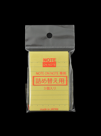 NoteOnNote詰替え 付箋ﾊﾟｽﾃﾙ黄 横罫6mm